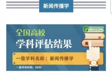 第四轮学科评估结果公布中国传媒大学成绩喜人